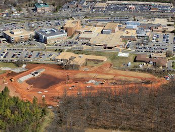 Aerial view of new development
