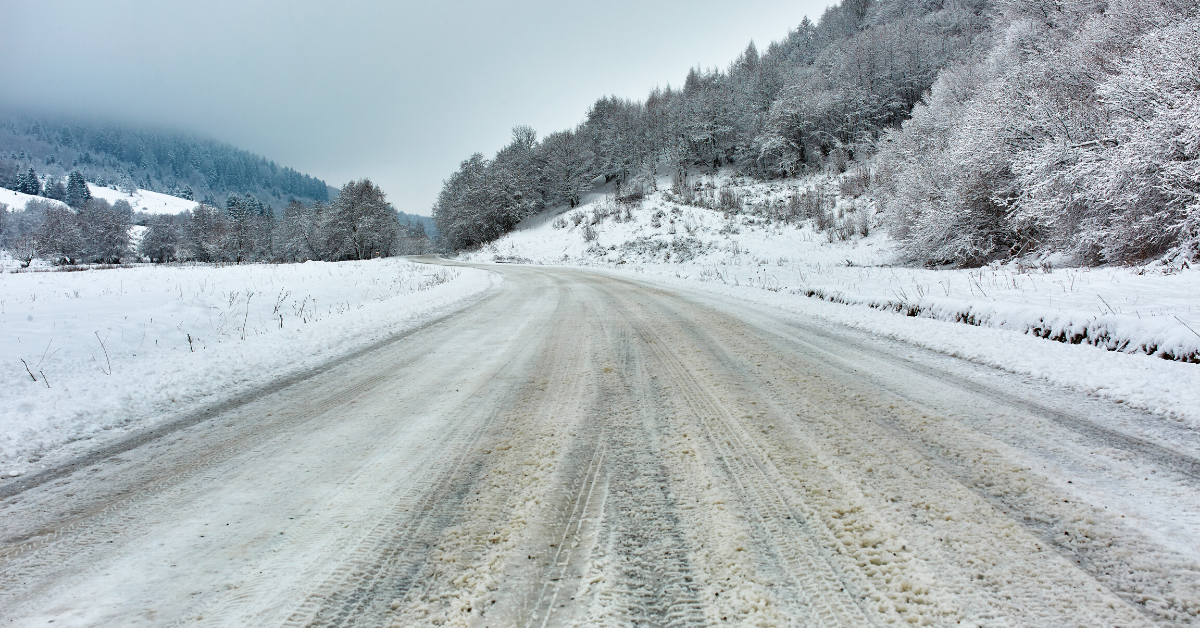 Use Ice Melt to clear up snow roads