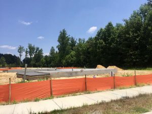 Silt Fence for erosion control around home lot