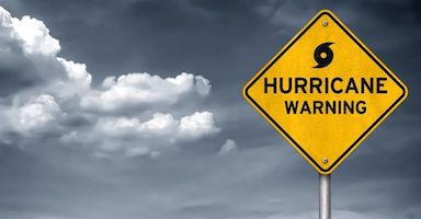Señal de advertencia de huracán