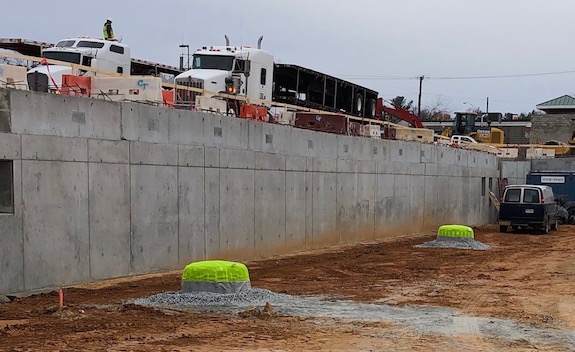 Round domes protect inlets on construction site