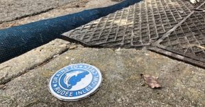 Compost filter sock for inlet protection