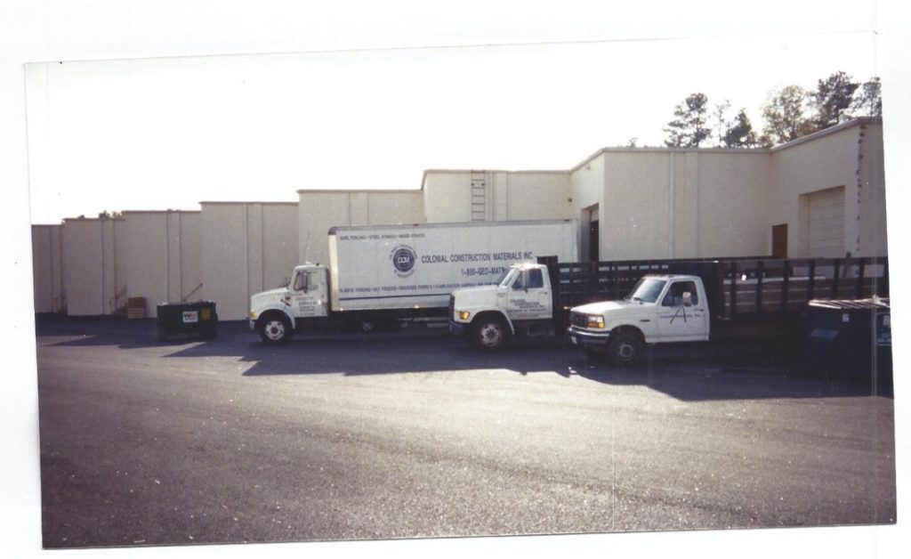 Colonial trucks staged for delivery