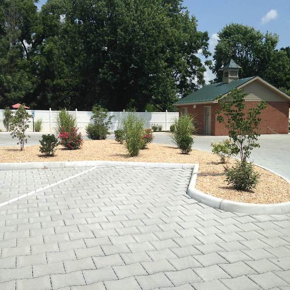 PaveDrain use for a porous paving parking lot in Dayton, VA.