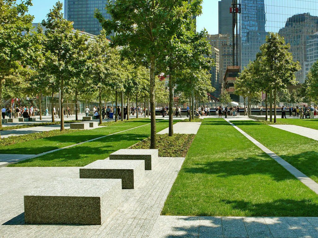 Edging at 9-11 Memorial Park in New York City