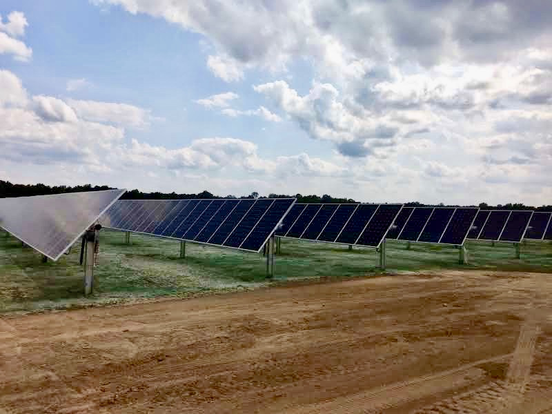 Solar panels on Puller Solar Farm