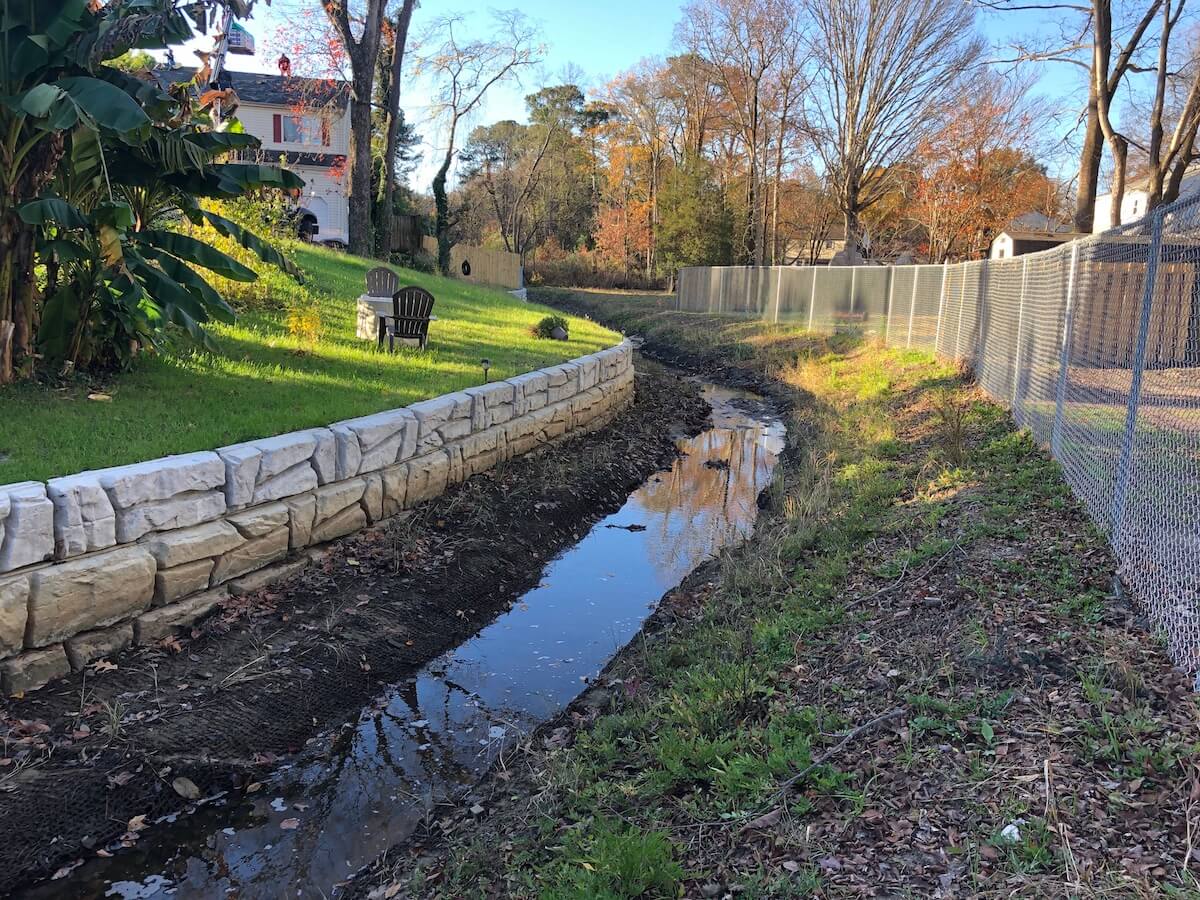 Completed stream restoration