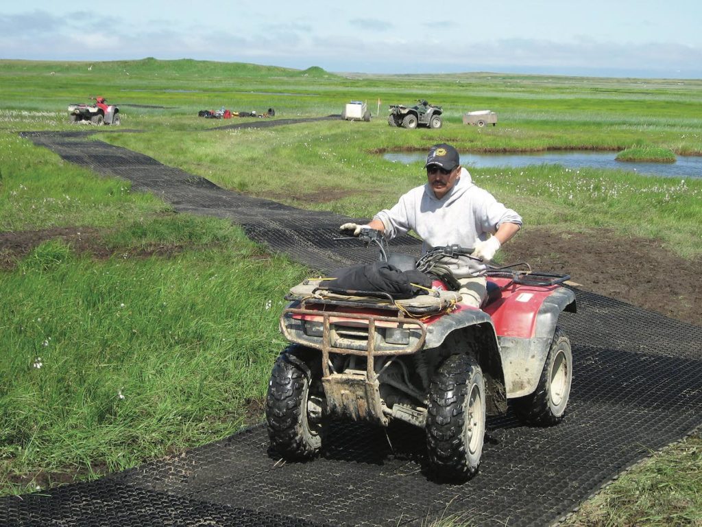 GEOTERRA ground protection mat for ATV trail