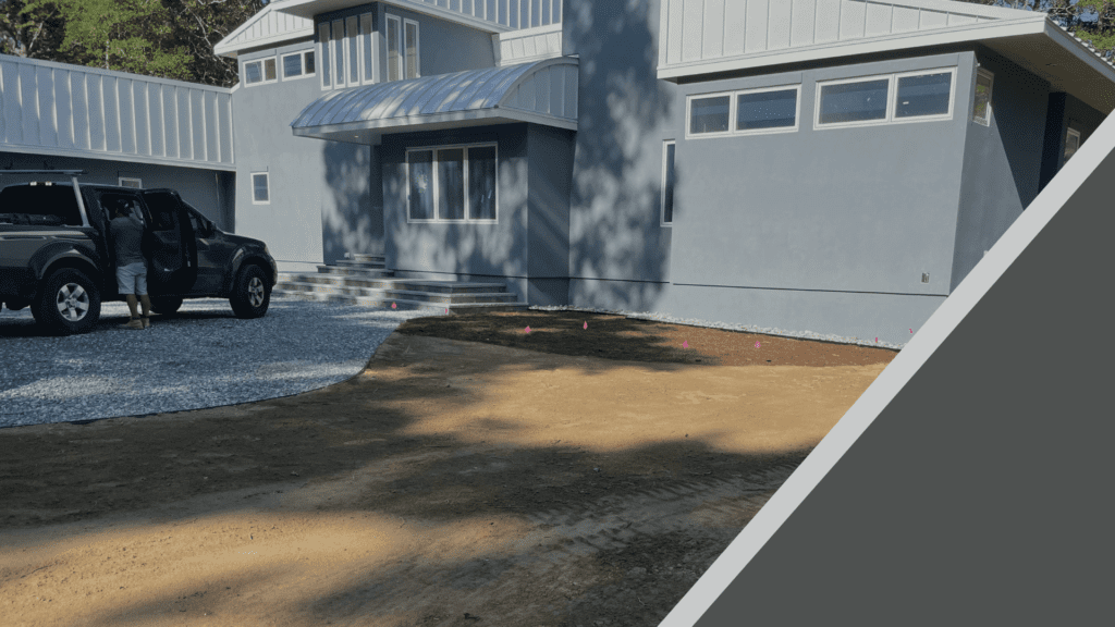 New construction home gets permeable paving driveway