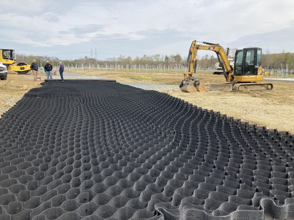 GEOWEB installed on Brandywine Solar