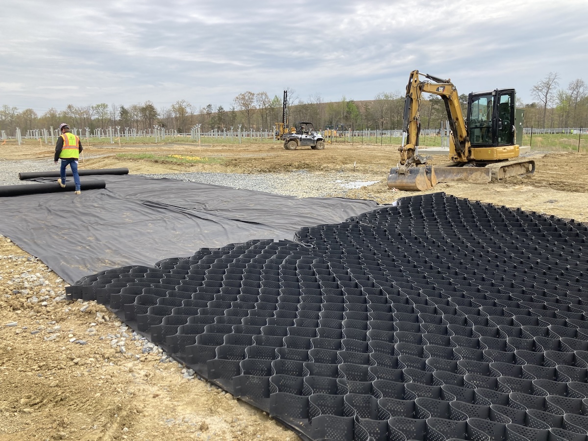 GEOWEB geocell for site access road at Maryland solar farm