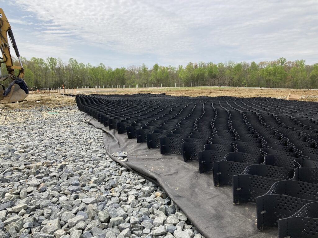 GEOWEB installed for load support