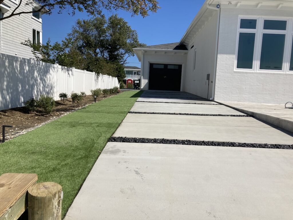 Landscaping with synthetic turf