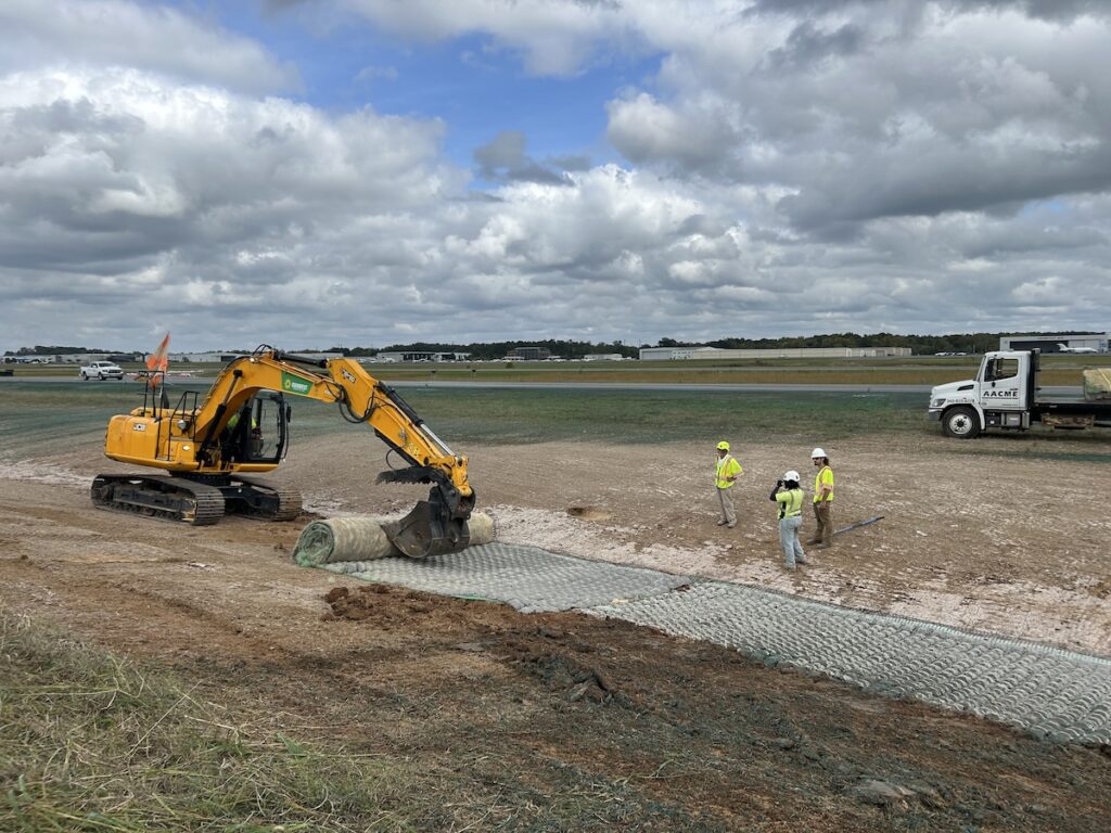 Flexmat installation at Virginia airport