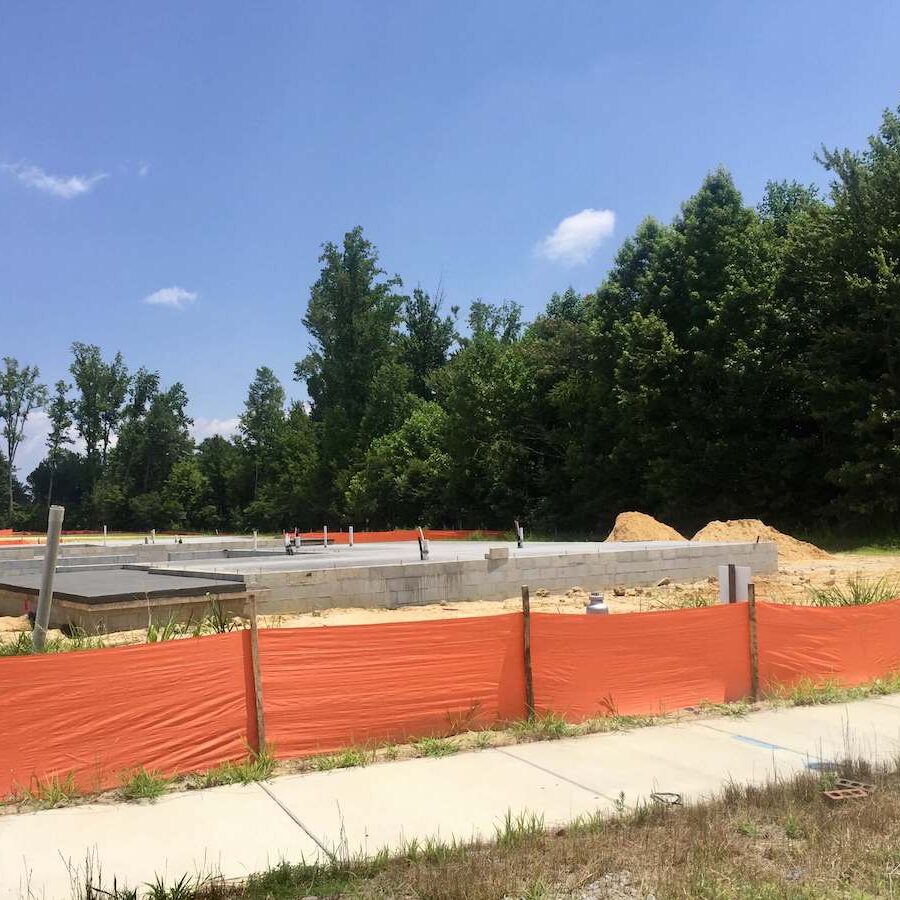 Silt Fence for erosion control around home lot