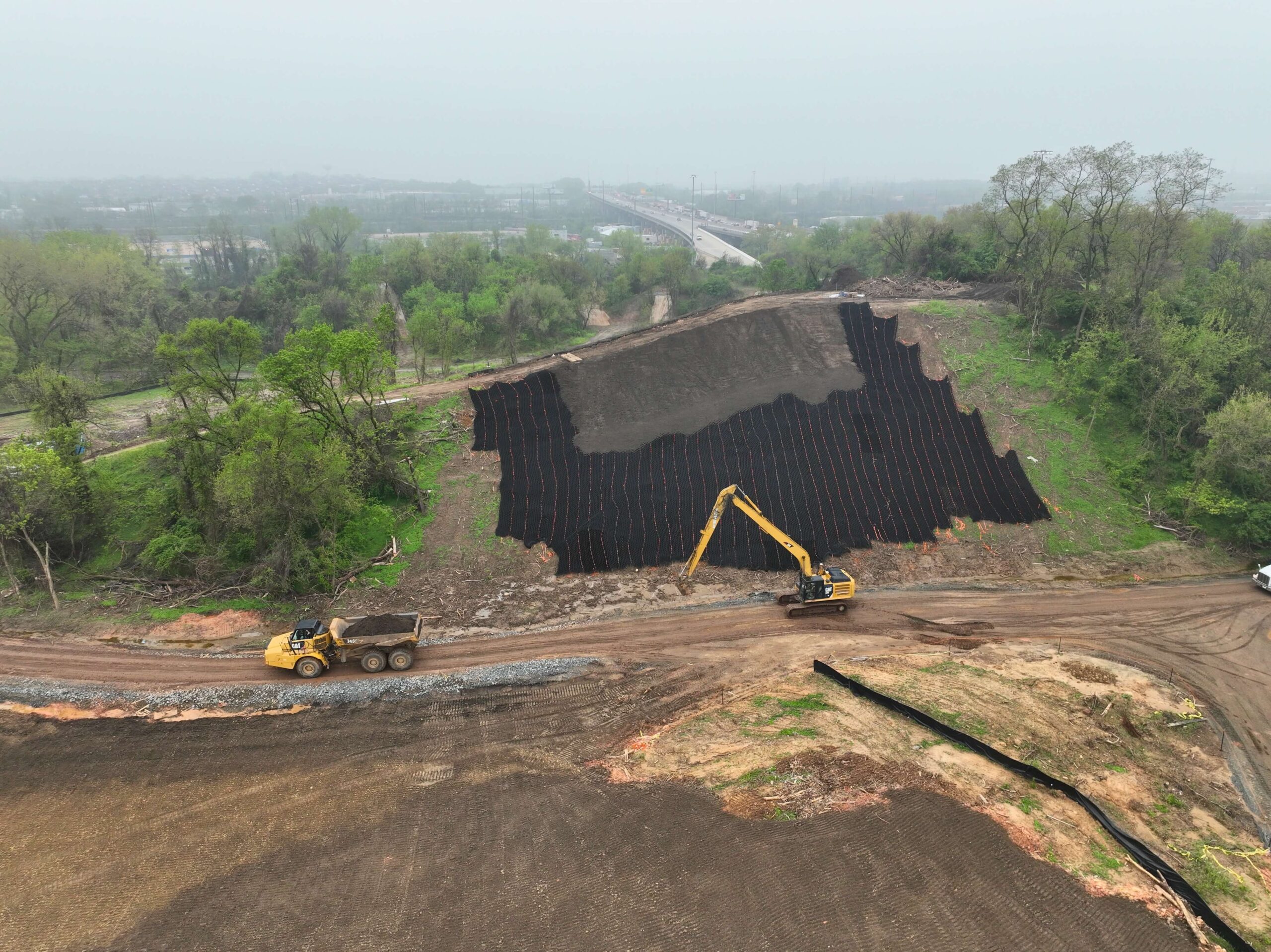 GEOWEB soil protection system for 68th Street Dump Superfund Site