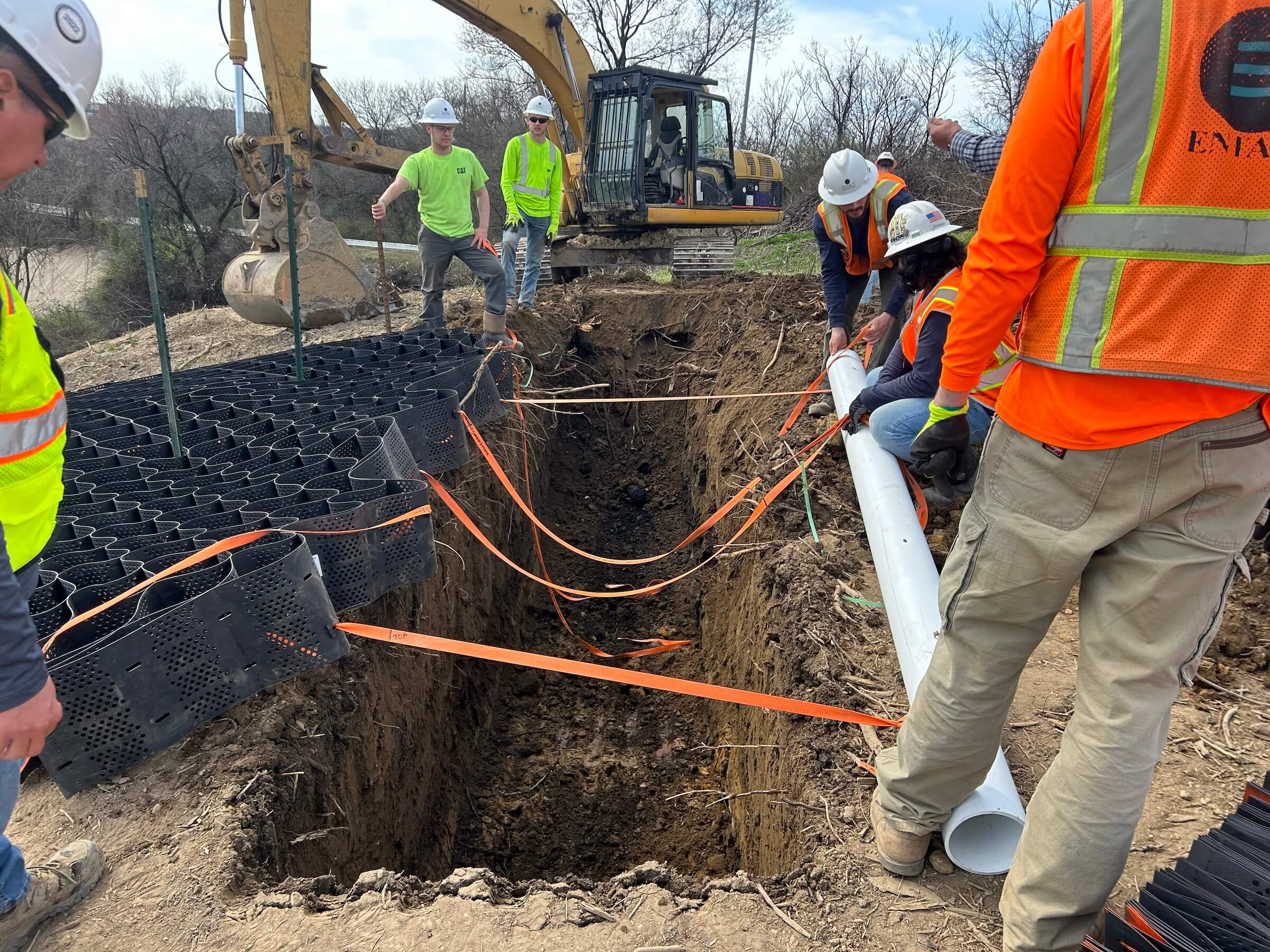 Installing GEOWEB soil protection system for 68th Street Dump Superfund Site