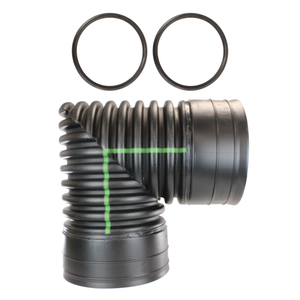 HDPE Double Wall Fabricated 90 Degree Elbow water tight