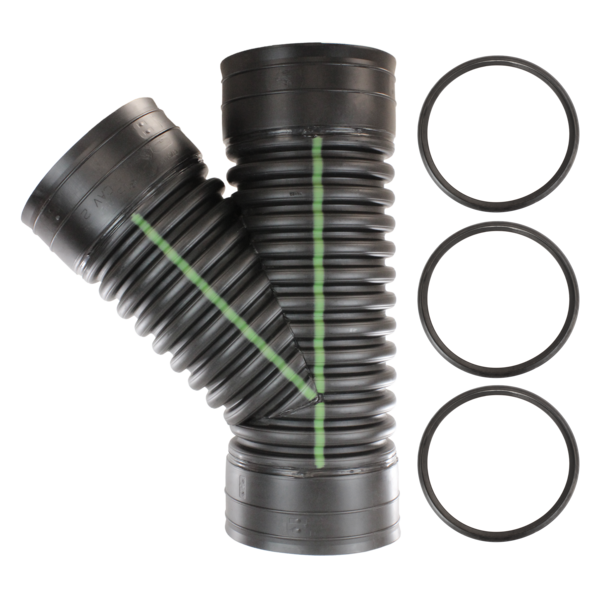 HDPE Double Wall Fabricated Wye, soil tight