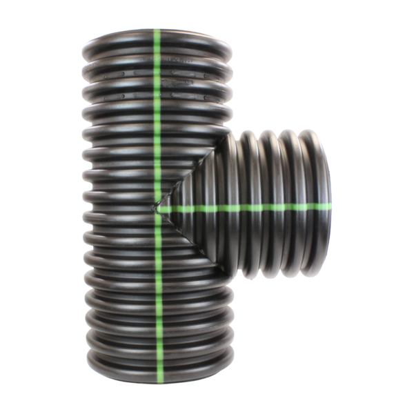 HDPE Double Wall Fabricated Tee, soil tight