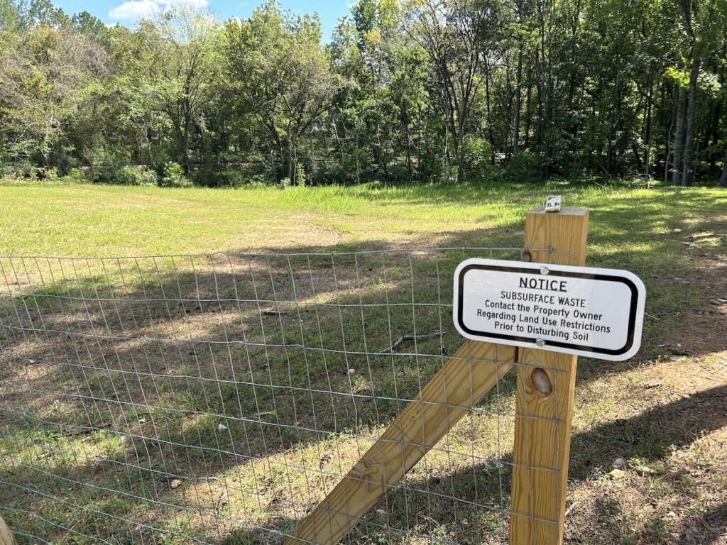 Closed Franklinton Landfill in North Carolina