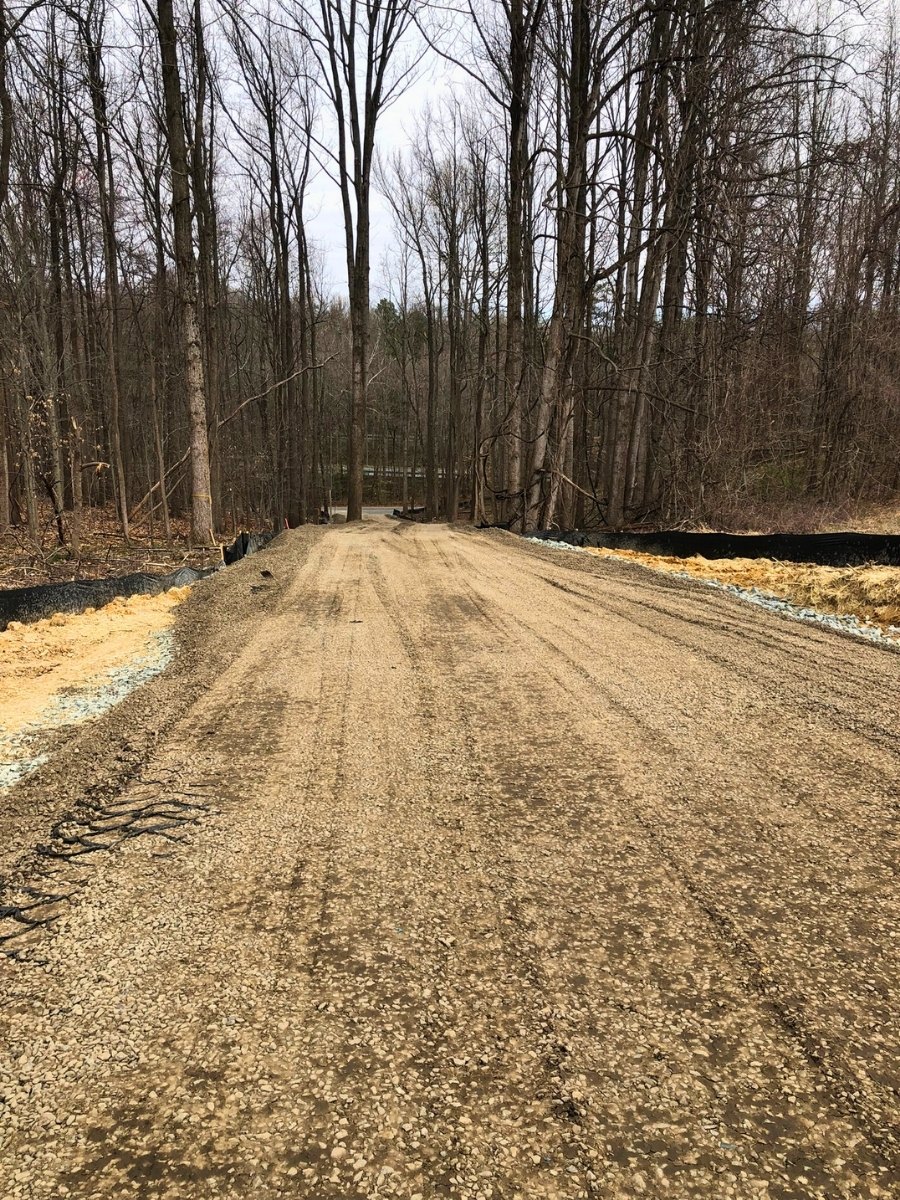GEOWEB infilled access road on Clagett Solar