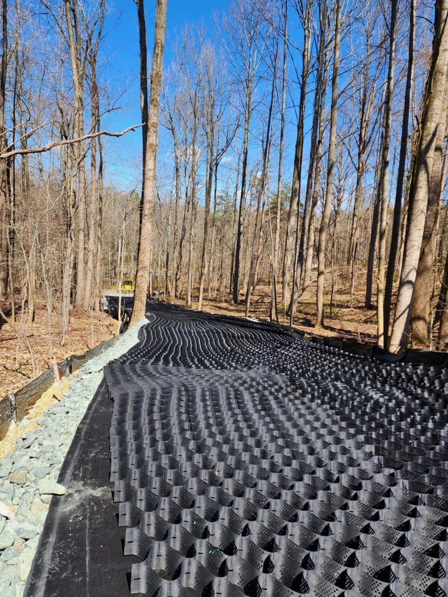 GEOWEB access road on Clagett Solar