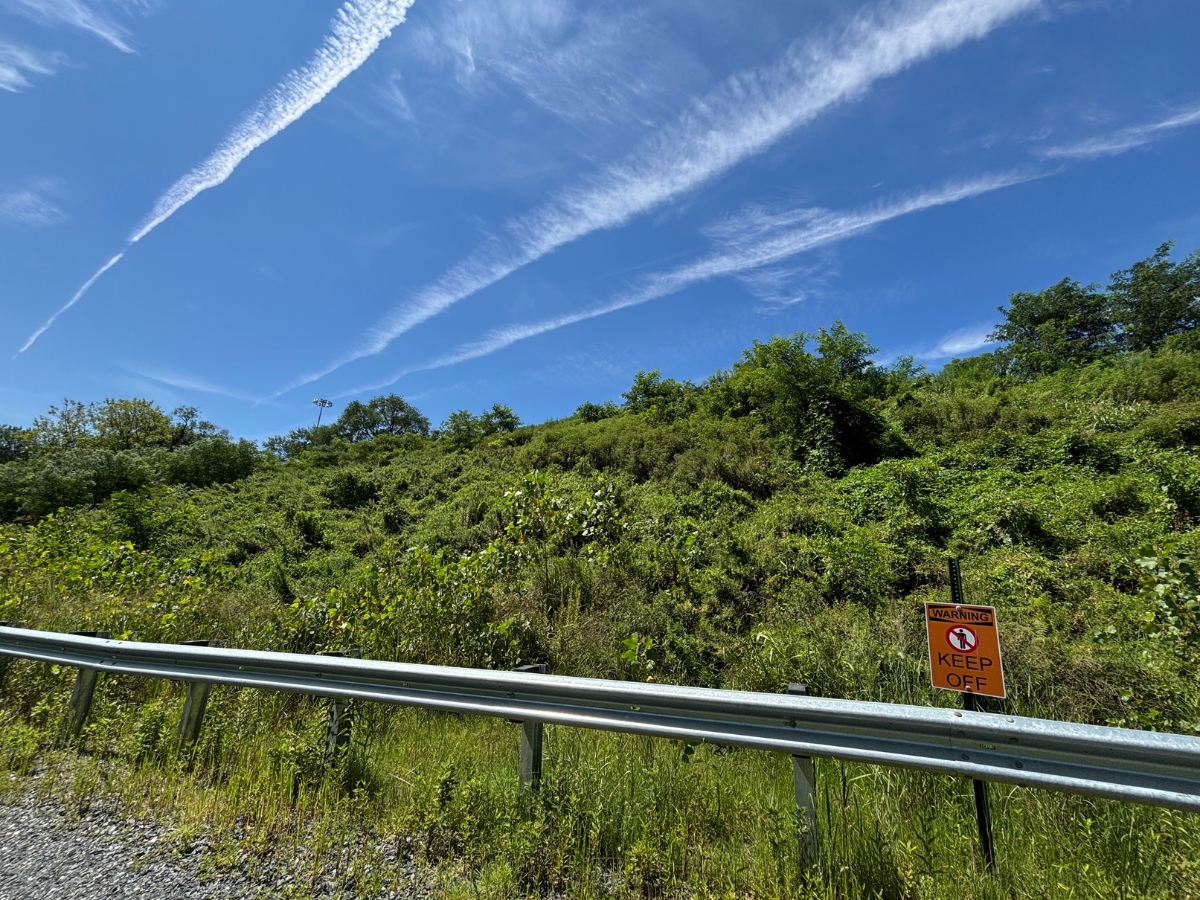 Closed landfill after remediation