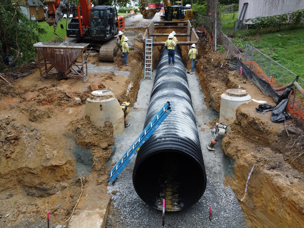 SRPE pipe installation