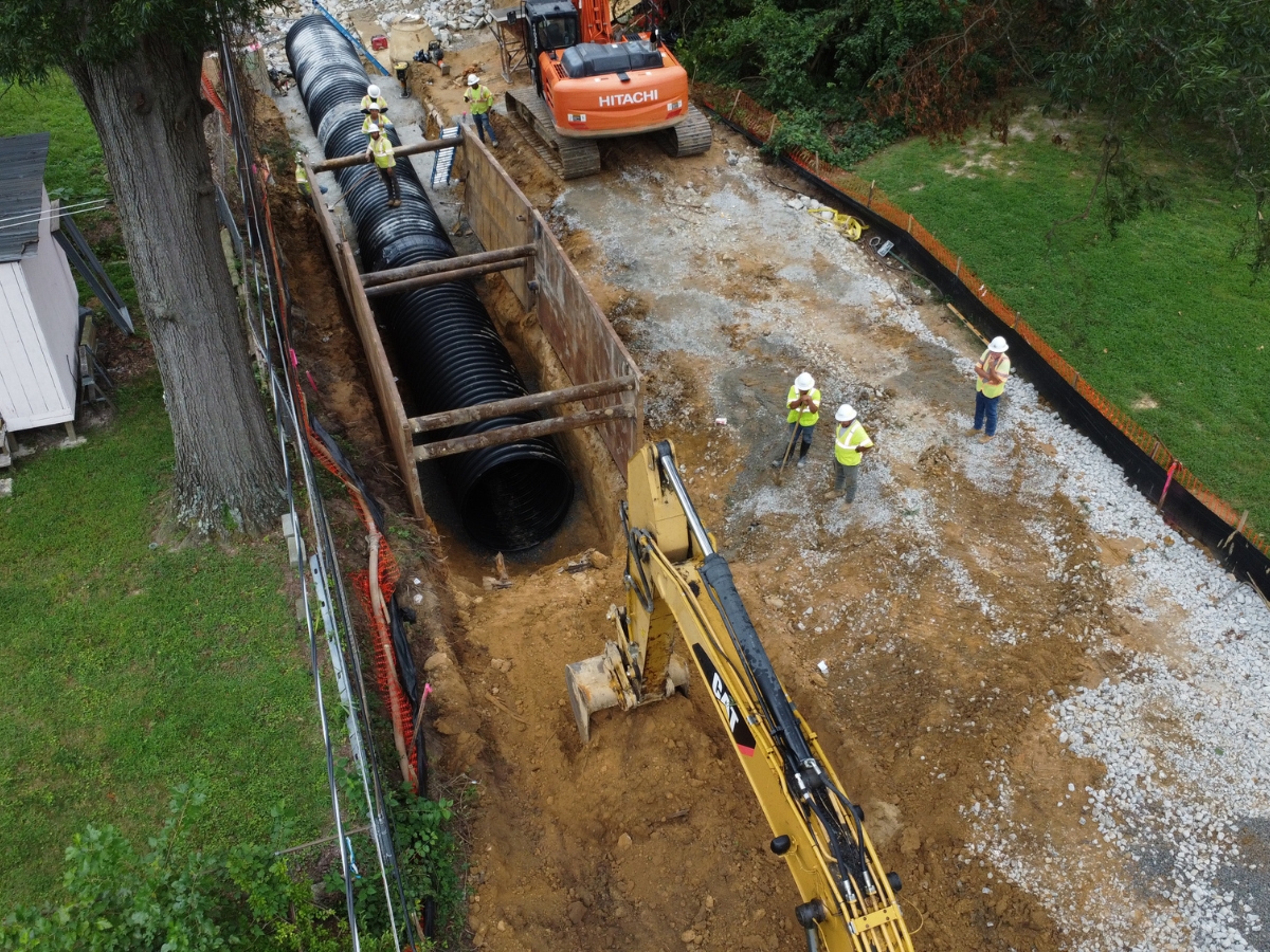 SRPE pipe installation