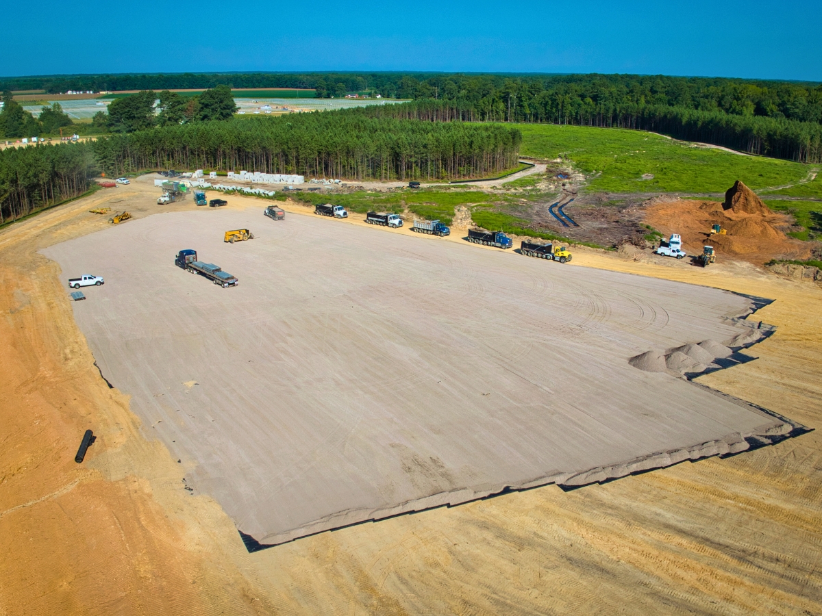 Laydown yard construction
